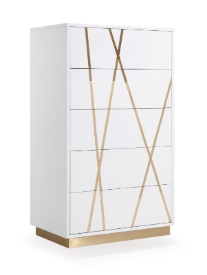 Picture of Modrest Nixa Modern White & Gold Chest