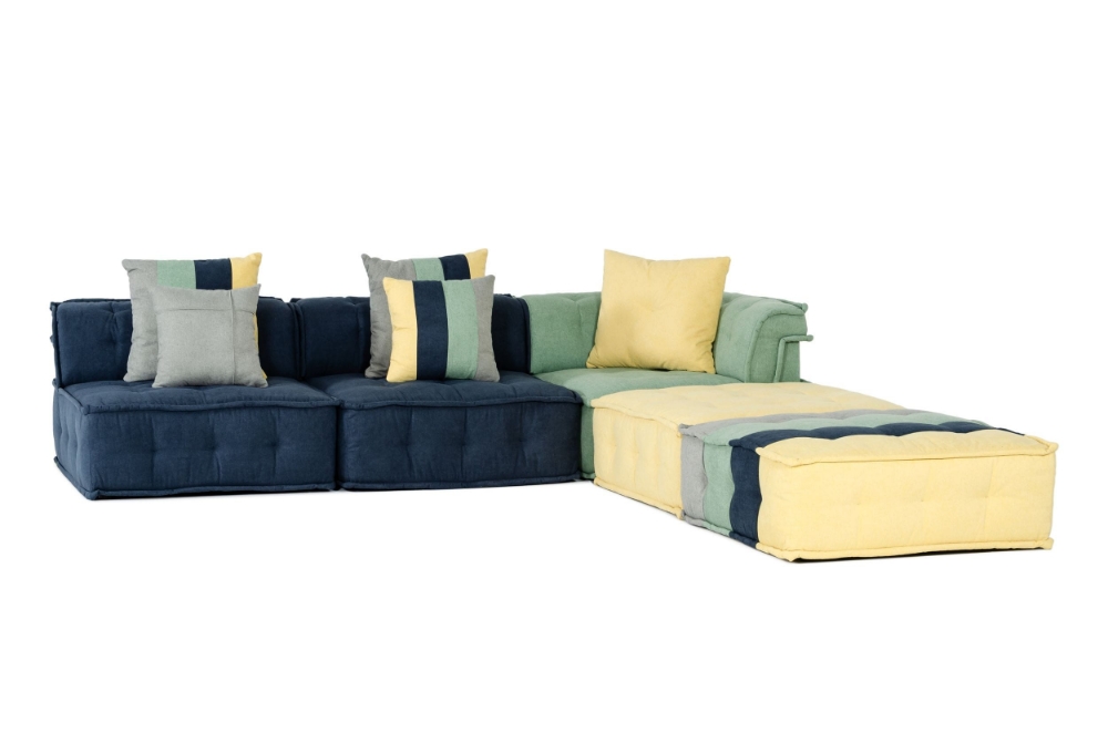 Picture of Divani Casa Dubai -  Modern Multicolored Fabric Modular Sectional Sofa