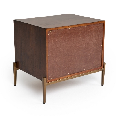 Picture of Modrest Shane - Modern Acacia & Brass Nightstand