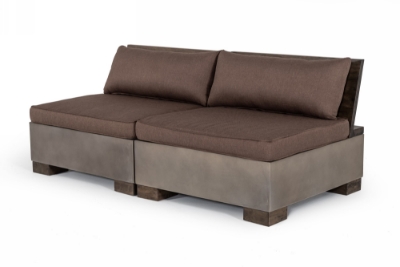 Picture of Modrest Delaware - Modern Concrete Modular Sectional Sofa Set with Square Coffee Table