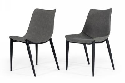 Picture of Modrest Frasier - Modern Grey Eco-Leather Dining Chair (Set of 2 )