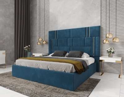 Picture of Modrest Adonis - Modern Blue Fabric Bed