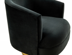 Picture of Divani Casa Basalt - Modern Black Fabric Accent Chair