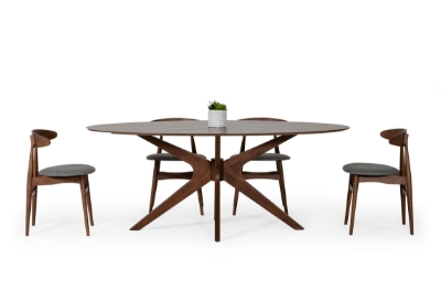 Picture of Modrest Prospect - Modern Oval Walnut Dining Table