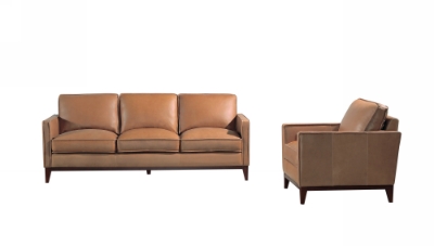 Picture of Divani Casa Naylor - Modern Brown Italian Leather Split Sofa