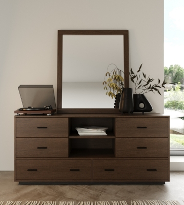 Picture of Nova Domus Fantasia - Contemporary Dark Walnut Mirror