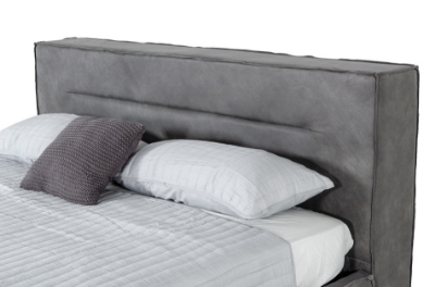 Picture of Lamod Italia Hollywood - Italian Contemporary Grey Leather Bed