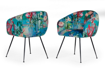 Picture of Modrest Roxann - Contemporary Floral Velvet Dining Chair