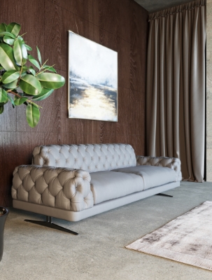 Picture of Divani Casa Sepulveda - Modern Grey Fabric Sofa