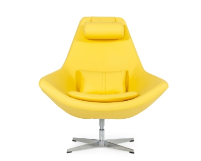 Picture of Modern Kenora - Modern Yellow Eco-Leather Accent Chair 