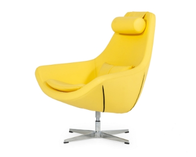 Picture of Modern Kenora - Modern Yellow Eco-Leather Accent Chair 