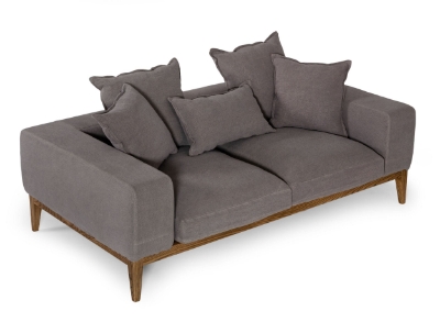 Picture of Divani Casa Corina - Modern Grey Linen Loveseat