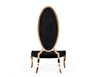 Picture of Modrest Mills - Modern Black Velvet Rosegold Dining Chair Set of 2