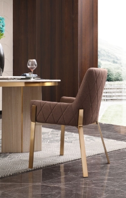 Picture of Modrest Robin - Modern Brown & Brass Dining Chair