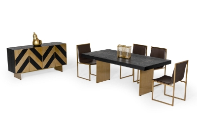 Picture of Modrest Perret - Glam Black Ash & Brushed Brass Modern Buffet