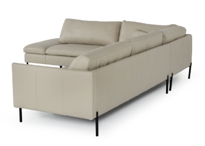 Picture of Divani Casa Sherry - Modern Grey Leather Left Facing Sectional Sofa