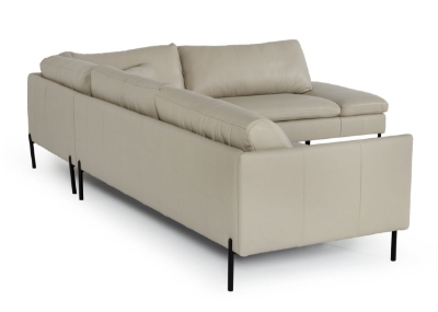 Picture of Divani Casa Sherry - Modern Grey Leather Right Facing Sectional Sofa