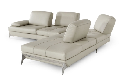 Picture of Lamod Italia Andrea - Modern Grey Leather Sectional Sofa