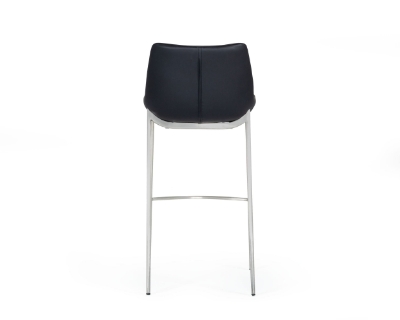 Picture of Modrest Hooper - Modern Black Eco-Leather Bar Stool (Set of 2)