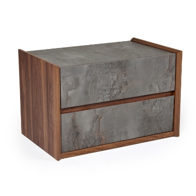 Picture of Nova Domus Rado Modern Walnut & Stucco Nightstand