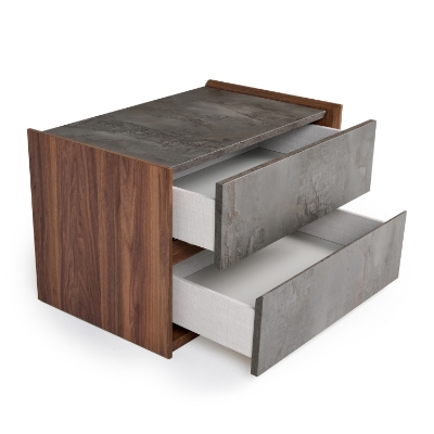 Picture of Nova Domus Rado Modern Walnut & Stucco Nightstand