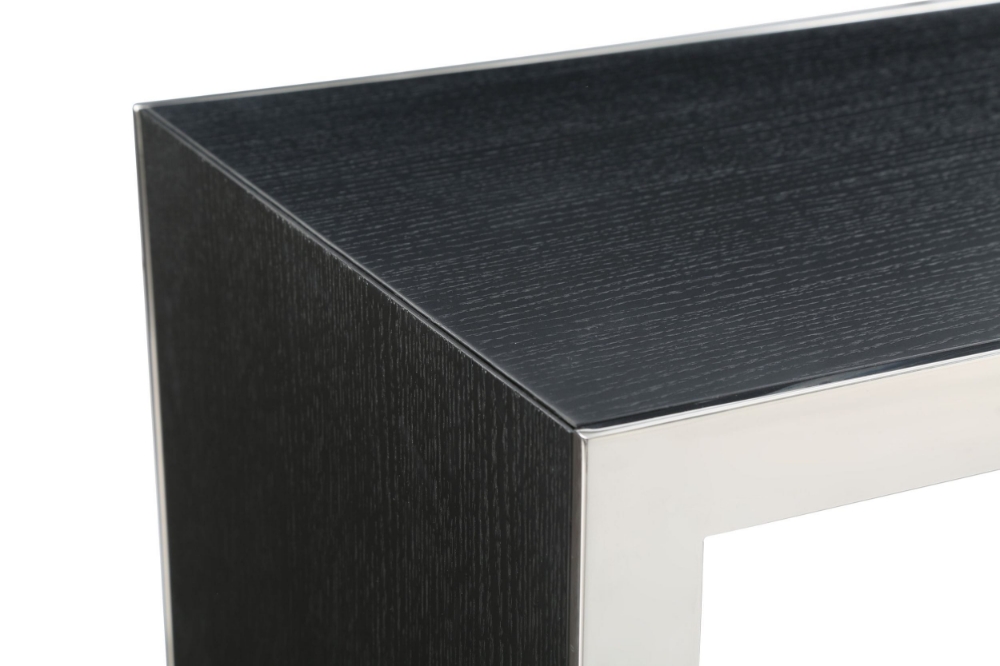 Picture of Modrest Manston - Modern Black Oak & Stainless Steel Bar Table