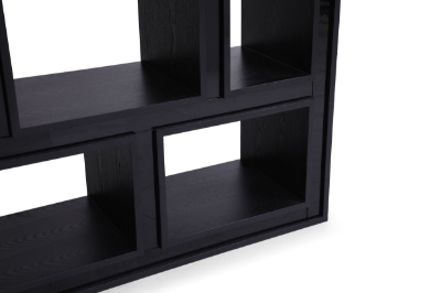 Picture of Modrest Suffolk - Contemporary Black Ash Bookcase