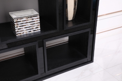 Picture of Modrest Suffolk - Contemporary Black Ash Bookcase