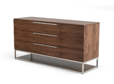 Picture of Modrest Heloise - Contemporary Walnut & Stainless Steel Dresser