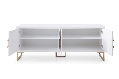 Picture of Modrest Leah - Contemporary White High Gloss & Champagne Gold Buffet