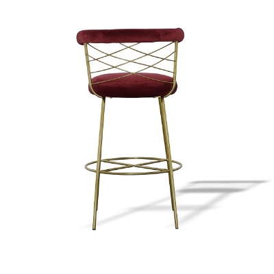 Picture of Modrest Dakin - Modern Glam Red & Gold Barstool