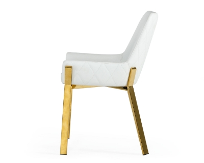 Picture of Modrest Ganon - Modern White & Gold Dining Chair