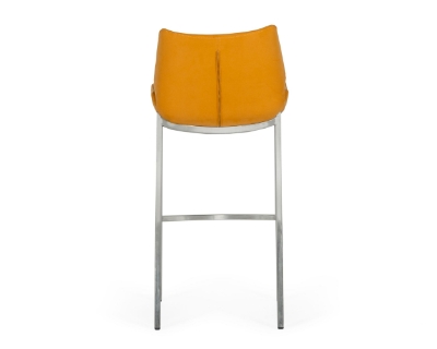 Picture of Modrest Dave - Modern Orange Leatherette Bar Stool (Set of 2)