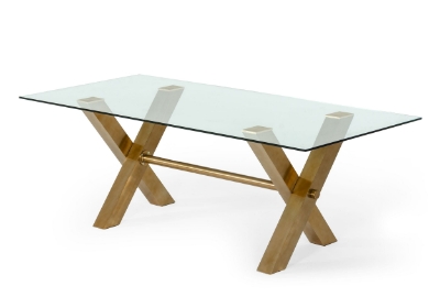 Picture of Modrest Dandy - Modern Golden & Glass Dining Table