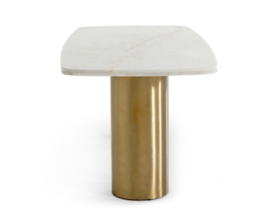 Picture of Modrest Rocky - Glam White Marble & Brush Gold Dining Table