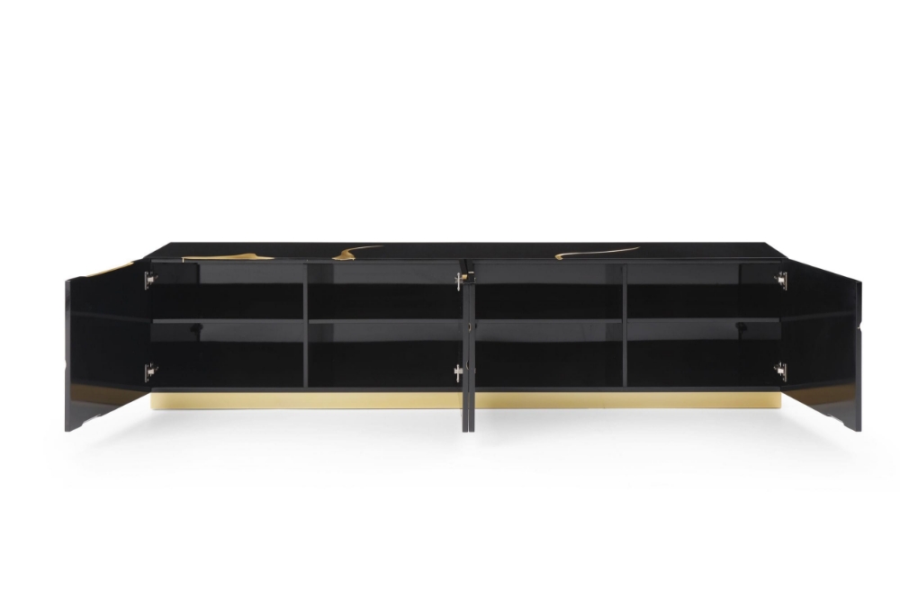 Picture of Modrest Aspen - Modern Black & Gold TV Stand