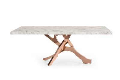 Picture of Modrest Legend - Modern White Marble & Rosegold Dining Table