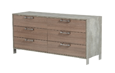 Picture of Nova Domus Boston - Modern Brown Oak & Brushed Stainless Steel Dresser