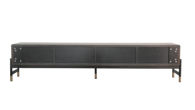 Picture of Modrest Gabrielle - Contemporary Acacia & Gold TV Stand