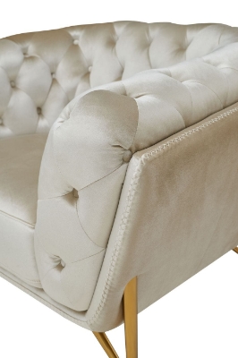 Picture of Divani Casa Stella - Transitional Beige Velvet Sofa