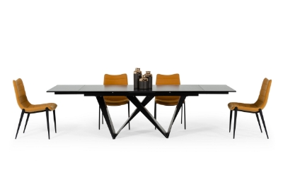 Picture of Modrest Fritz - Modern Black Extendable Ceramic Dining Table