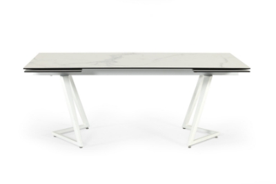 Picture of Modrest Farrell - Modern White Ceramic Extendable Dining Table