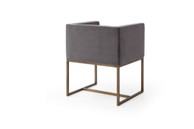 Picture of Modrest Marty - Modern Dark Grey & Copper Antique Brass Dining Chair