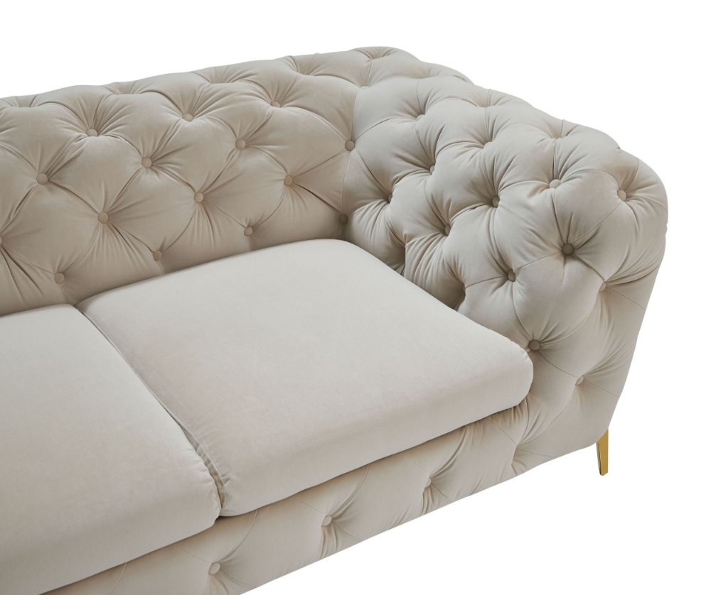 Picture of Divani Casa Sheila - Transitional Beige Fabric Loveseat