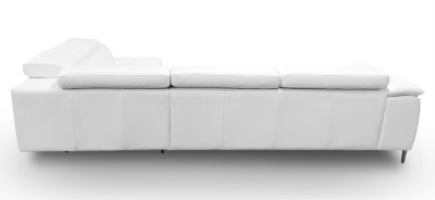 Picture of Lamod Italia Viola - Italian Contemporary White Leather Right Facing Sectional Sofa