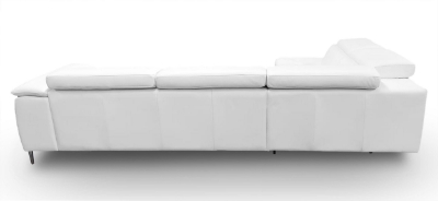 Picture of Lamod Italia Viola - Italian Contemporary White Leather Left Facing Sectional Sofa