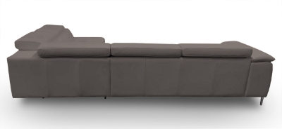 Picture of Lamod Italia Viola - Italian Contemporary Grey Leather Right Facing Sectional Sofa