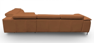 Picture of Lamod Italia Viola - Italian Contemporary Cognac Leather Right Facing Sectional Sofa