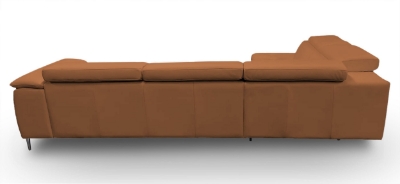 Picture of Lamod Italia Viola - Italian Contemporary Cognac Leather Left Facing Sectional Sofa