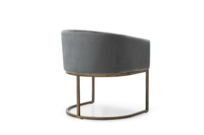 Picture of Modrest Elisa - Modern Grey Velvet & Brass Dining Chair